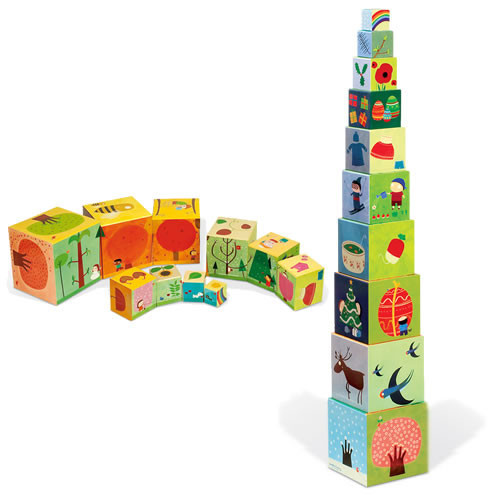 Skládací kostky pyramida - čtyři roční období
