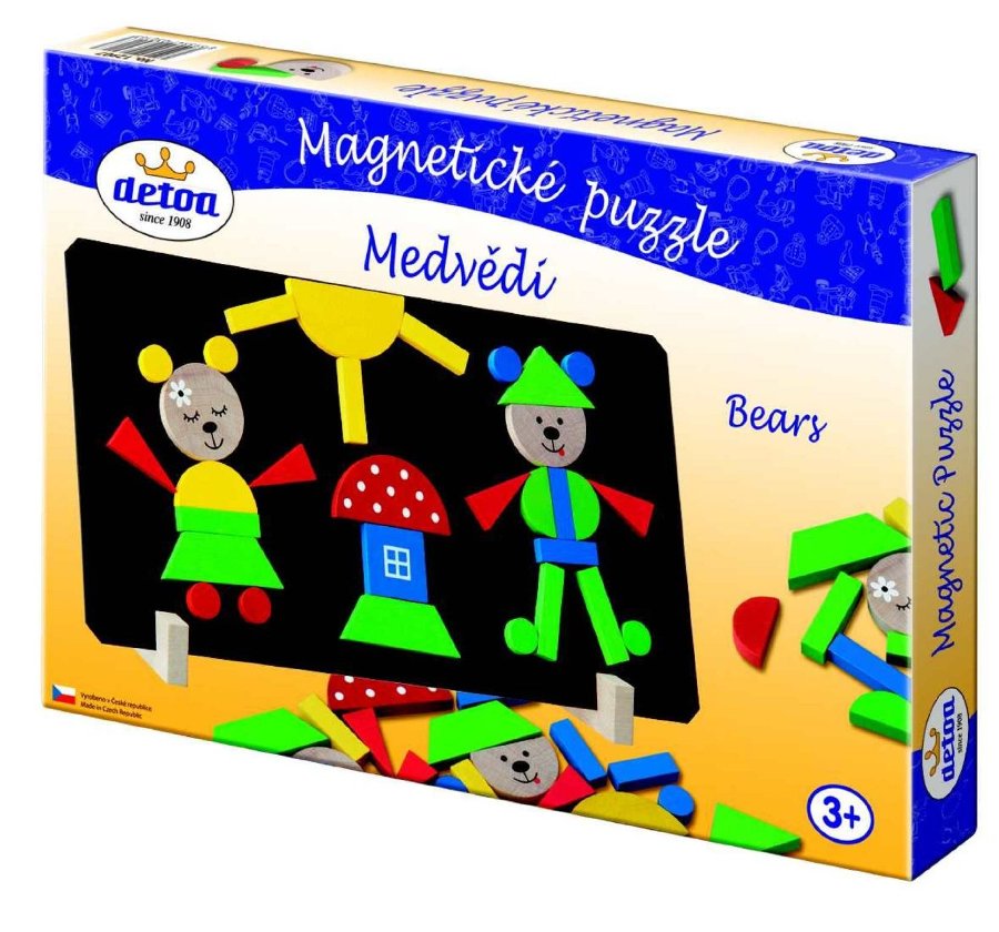 dřevěné magnetické puzzle  Detoa