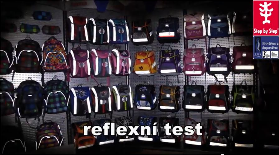 Reflexní test školních batohů HAMA