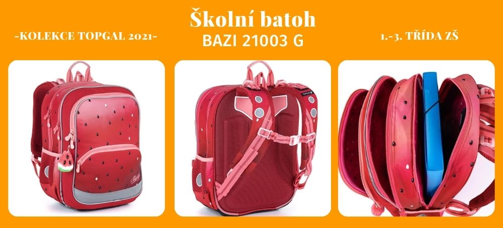 Novinka kolekce Topgal 2021: Školní batoh BAZI pro holky