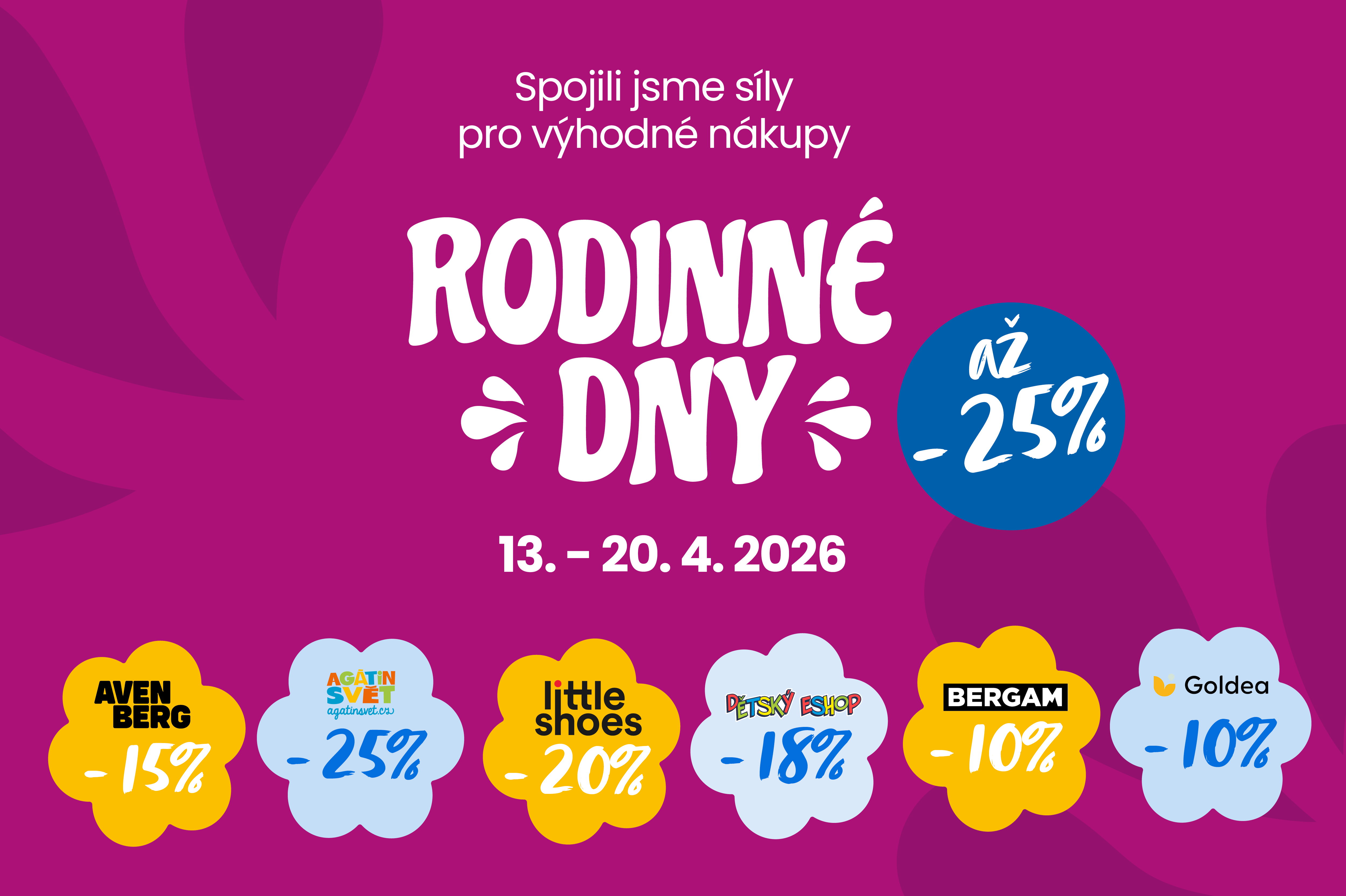 Rodinné dny až –25 %: Spojili jsme síly pro výhodné nákupy