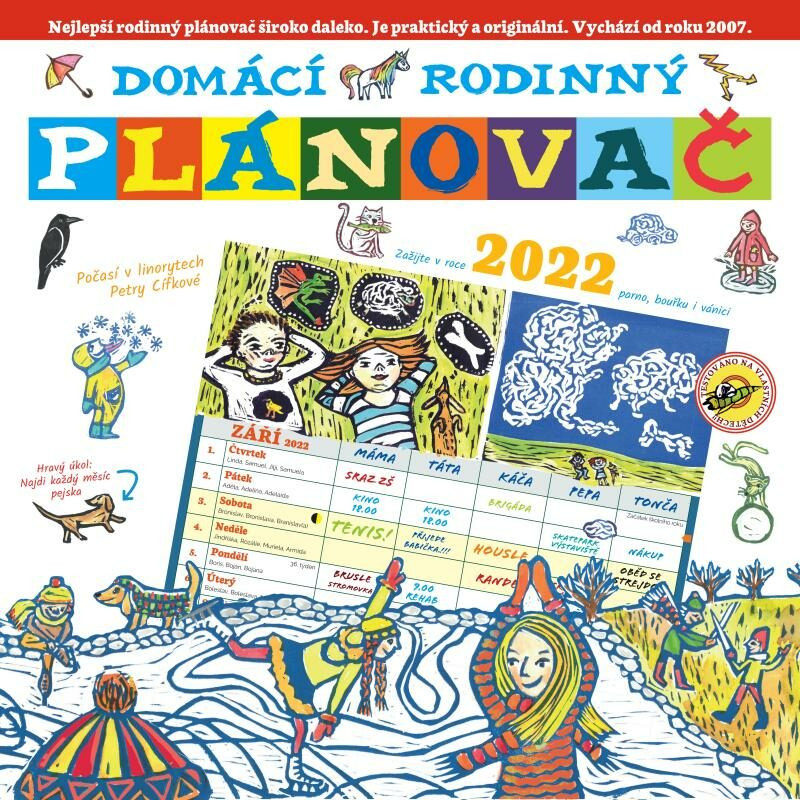 Rodinný plánovací kalendář 2022