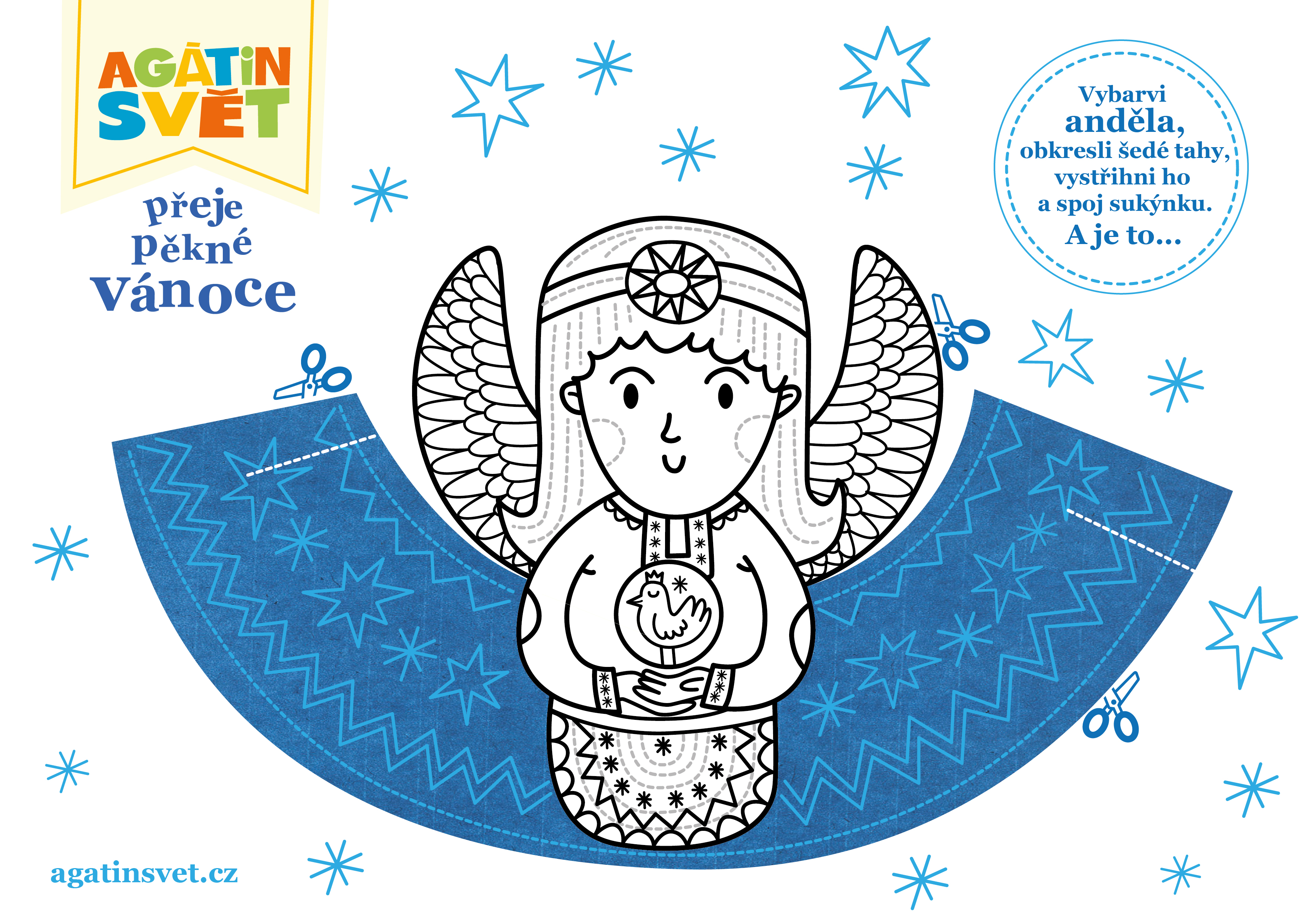 Vánoční výzdoba v režii dětí: Vyrobte si papírového andělíčka